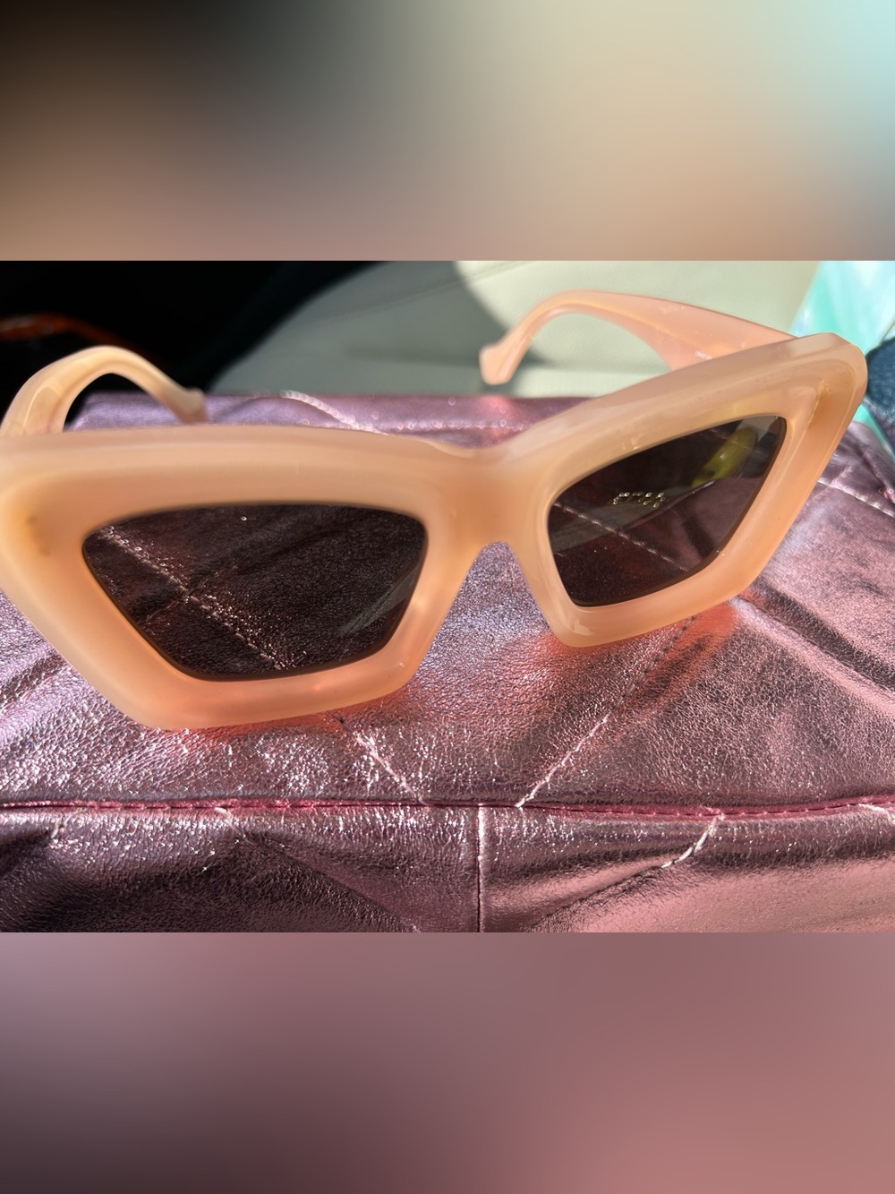 Loewe Peach Cat-Eye Sunglasses
